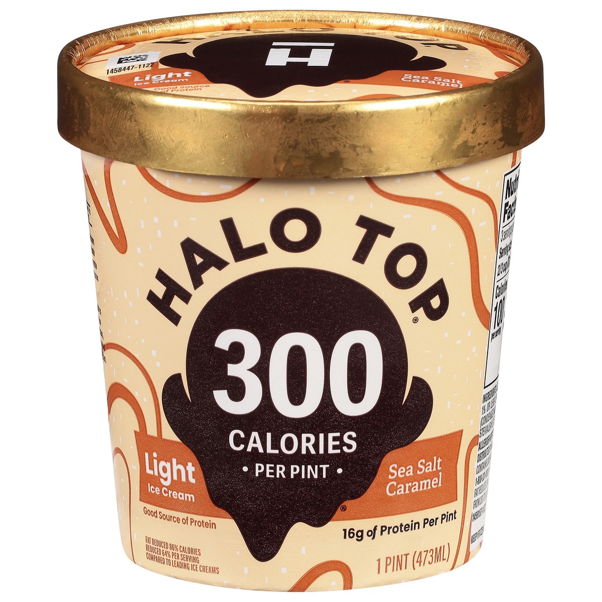 slide 1 of 2, Halo Top Creamery Sea Salt Caramel Ice Cream, 1 pint