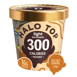 Halo Top Sea Salt Caramel Light Ice Cream, 16 fl oz