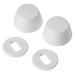 Plumb Craft Snap-On White Toilet Bolt Caps