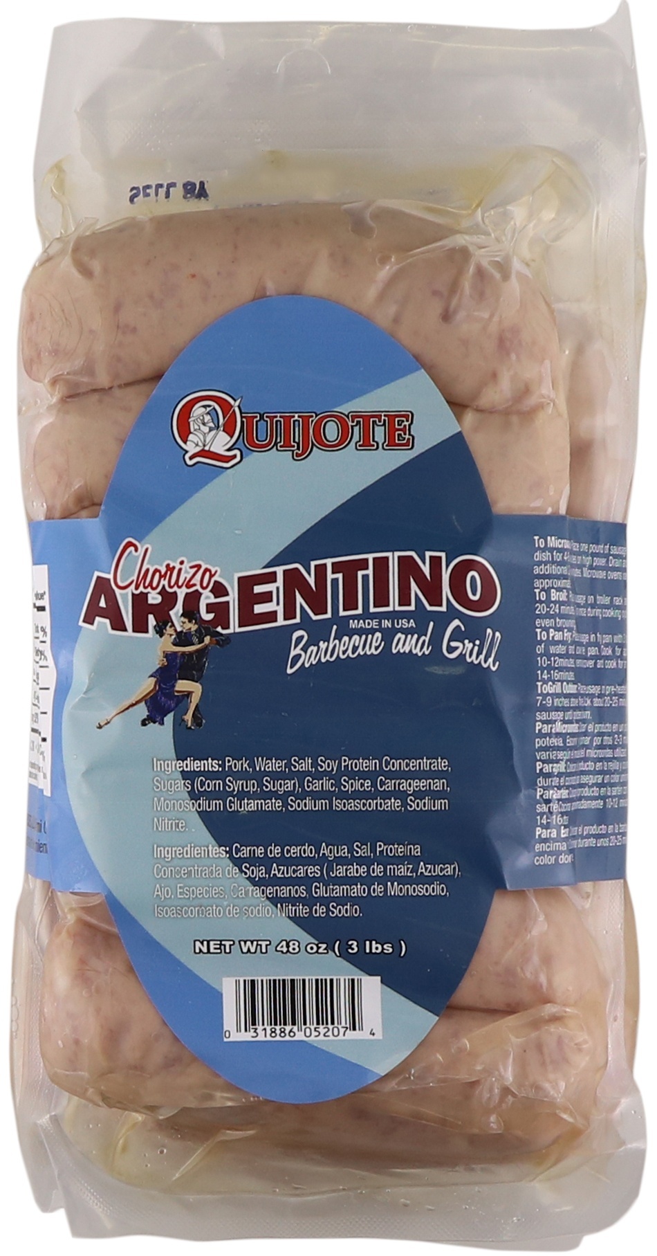 slide 1 of 1, Quijote Chorizo Argen BBQ, 3 lb