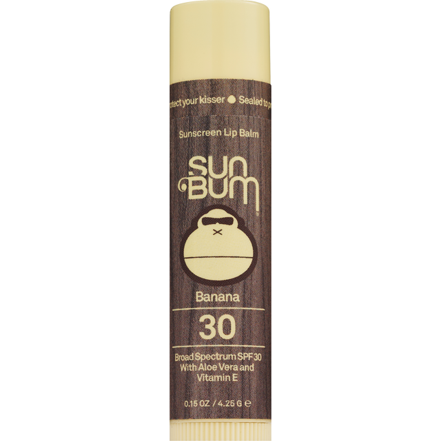 slide 1 of 1, Sun Bum Banana Lip Balm, 1 ct