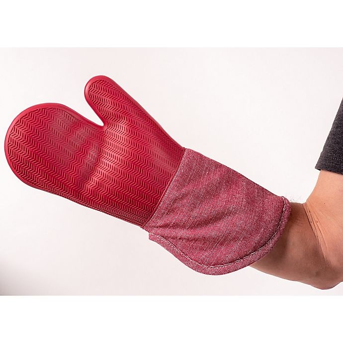 slide 4 of 5, Artisanal Kitchen Supply Silicone Oven Mitts - Red, 2 ct