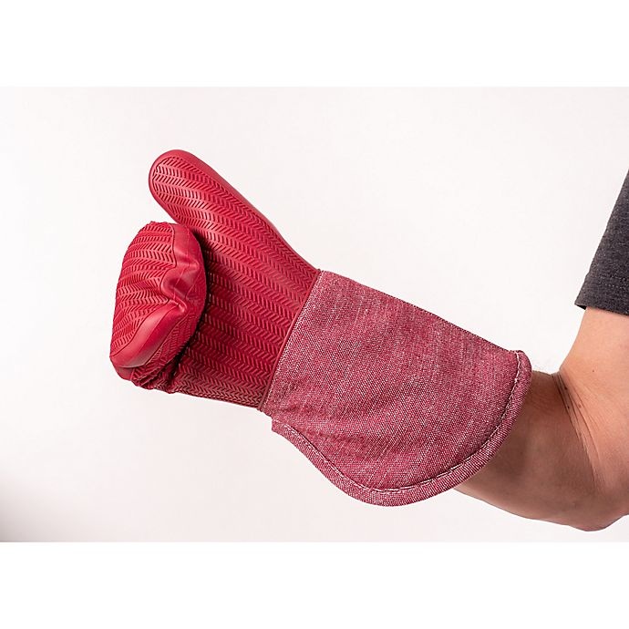 slide 5 of 5, Artisanal Kitchen Supply Silicone Oven Mitts - Red, 2 ct