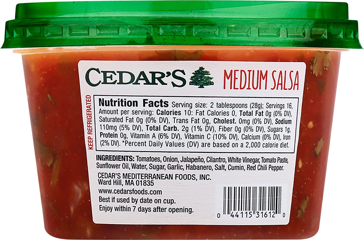 slide 4 of 4, Cedar's Medium Salsa, 16 oz