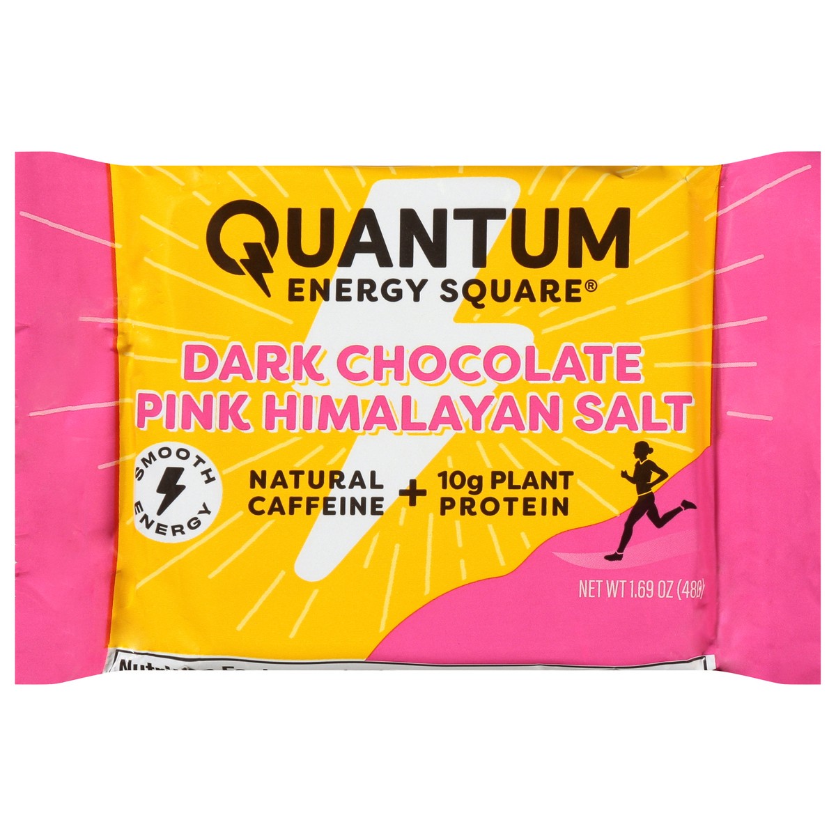 slide 1 of 9, Quantum Energy Square Dark Chocolate Pink Himalayan Salt 1.69 oz, 1.69 oz