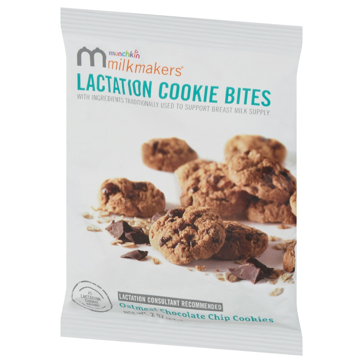 slide 7 of 9, Munchkin Milkmakers Oatmeal Chocolate Chip Lactation Cookie Bites 2 oz, 2 oz