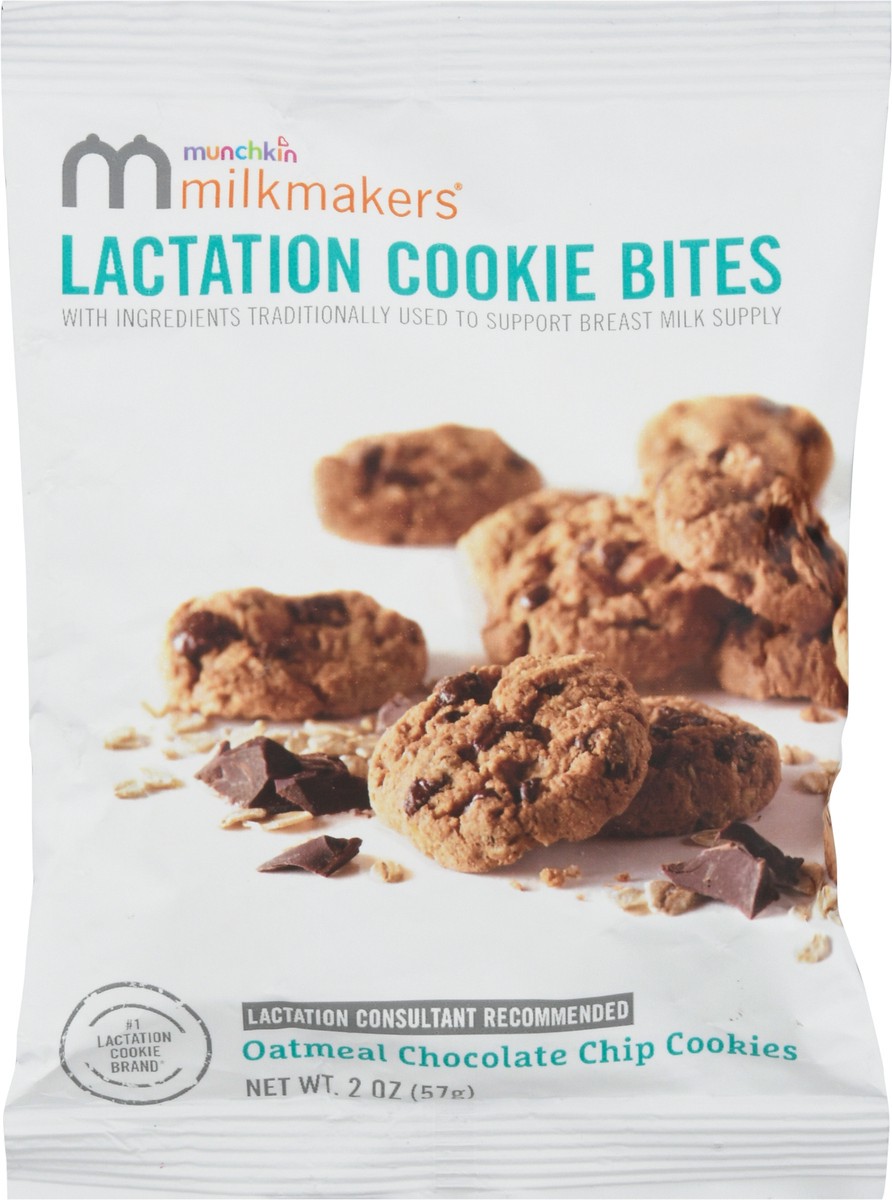 slide 9 of 9, Munchkin Milkmakers Oatmeal Chocolate Chip Lactation Cookie Bites 2 oz, 2 oz