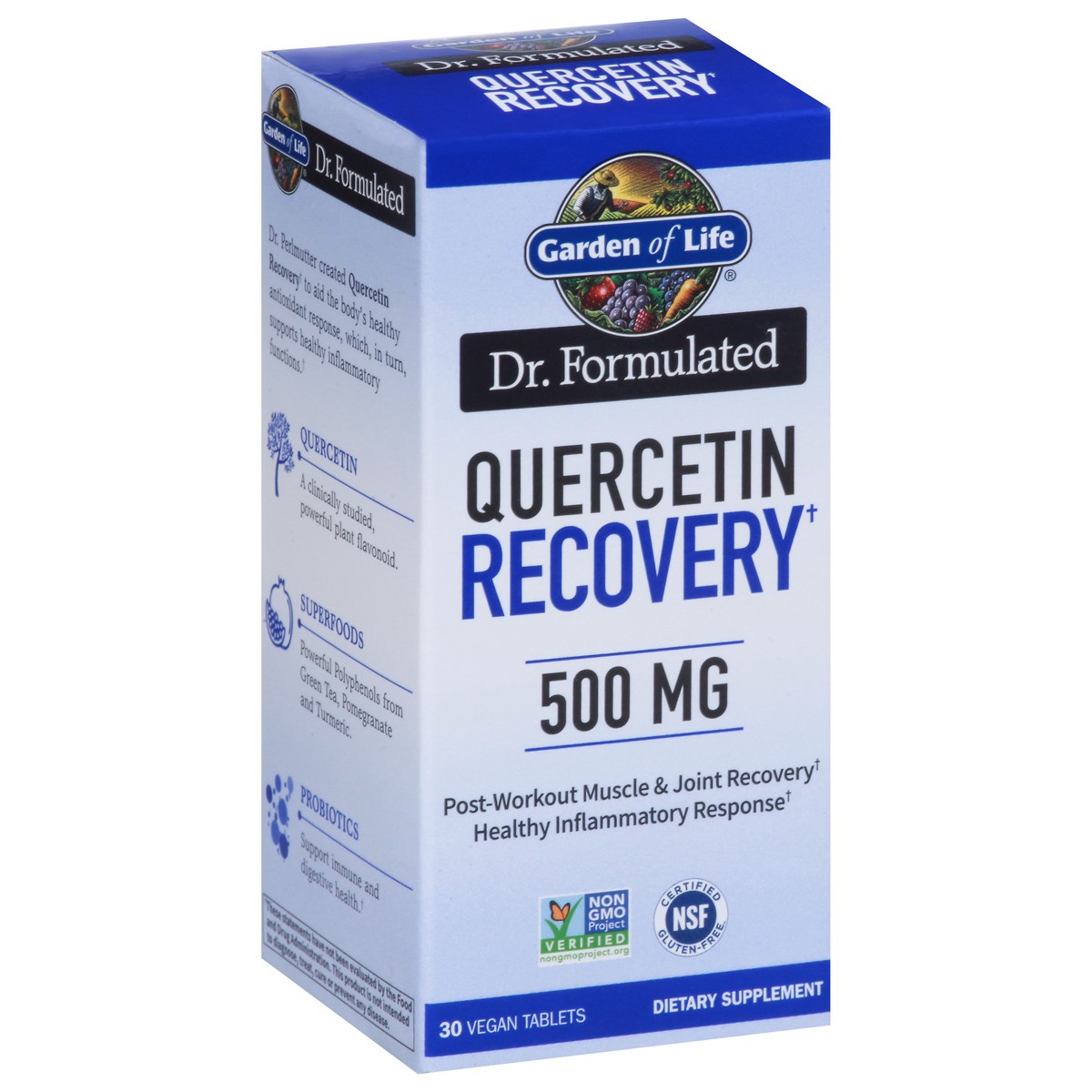 slide 9 of 9, Garden of Life Dr. Formulated 500 mg Quercetin Recovery 30 Vegan Tablets, 1 ct
