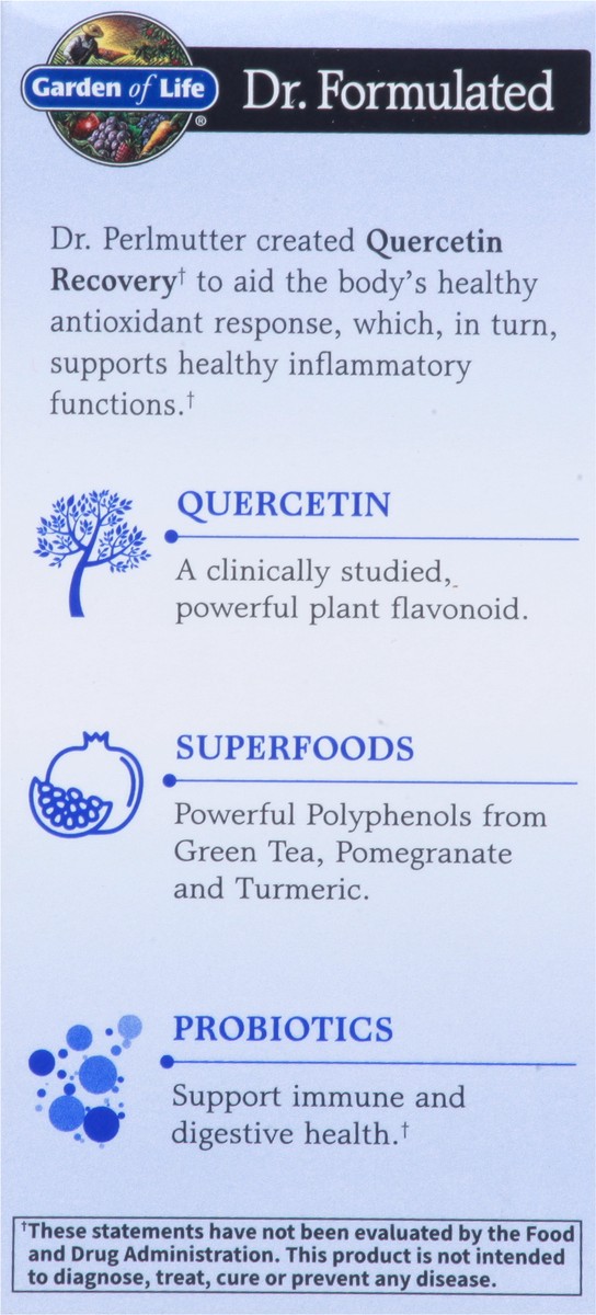 slide 4 of 9, Garden of Life Dr. Formulated 500 mg Quercetin Recovery 30 Vegan Tablets, 1 ct
