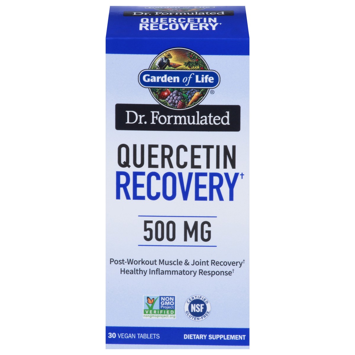 slide 1 of 9, Garden of Life Dr. Formulated 500 mg Quercetin Recovery 30 Vegan Tablets, 1 ct