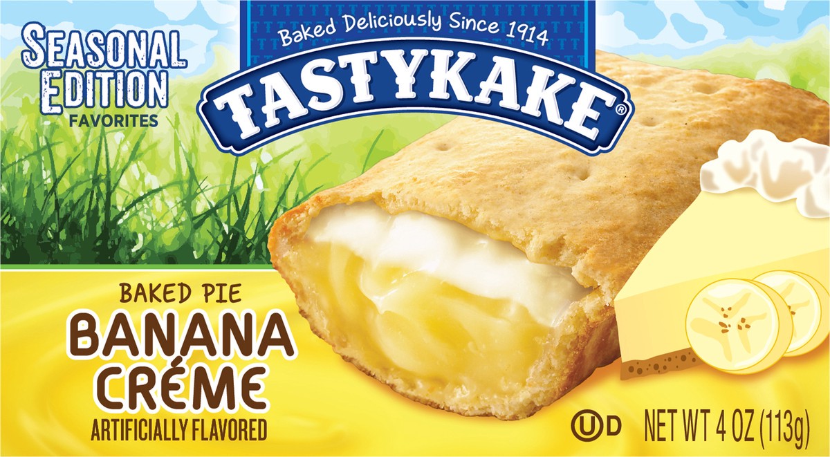 slide 6 of 9, Tastykake Baked Banana Creme Flavored Pie, 4 oz, 4 oz