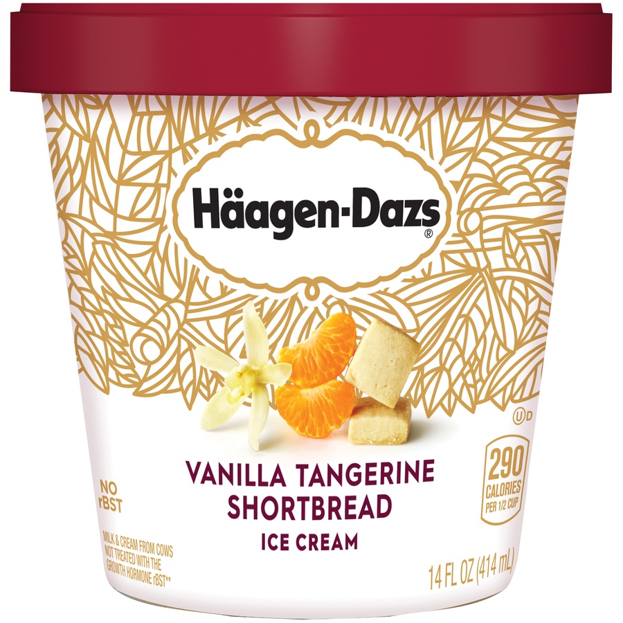 slide 1 of 7, Häagen-Dazs Destination Series Vanilla, Tangerine & Shortbread Ice Cream, 14 oz