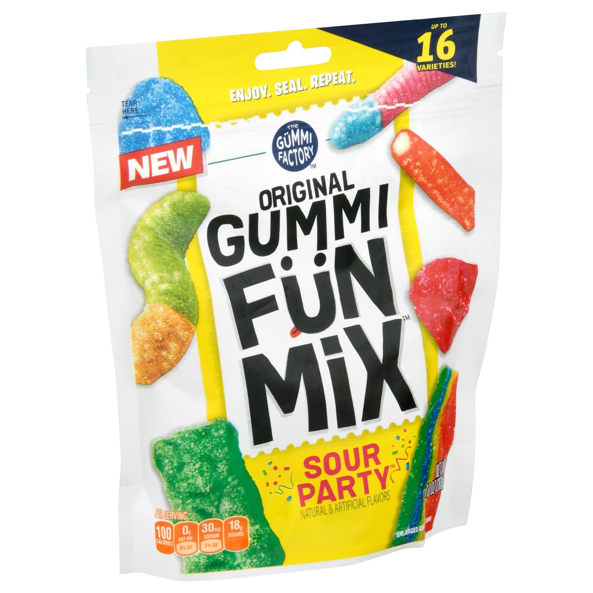 slide 2 of 9, The Gummi Factory Gummi Sour Gummi Candy Party Mix, 10 oz