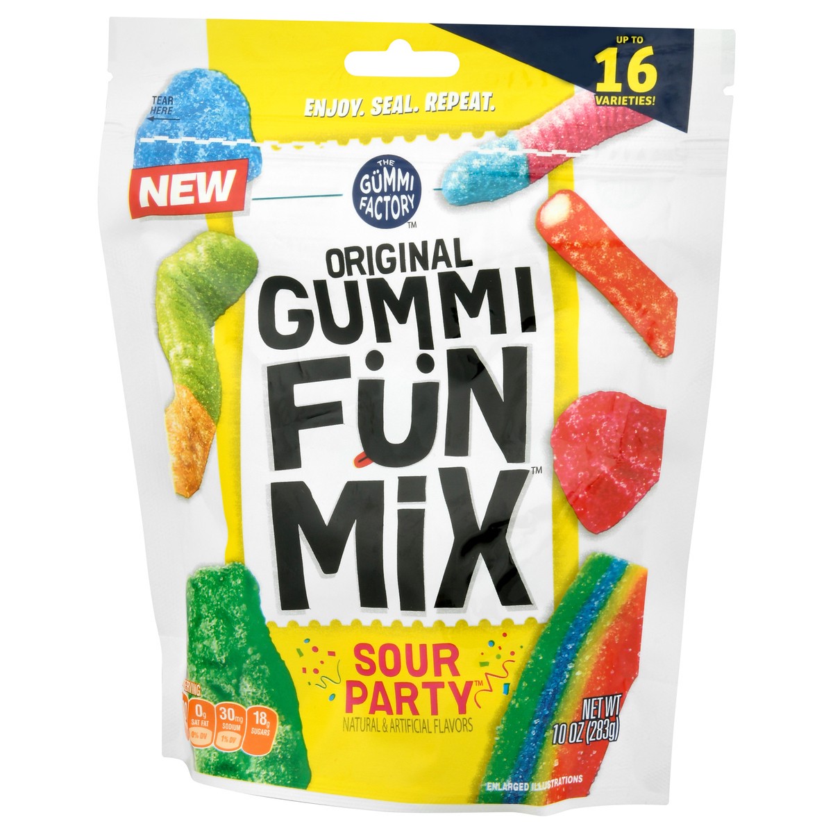 slide 5 of 9, The Gummi Factory Gummi Sour Gummi Candy Party Mix, 10 oz