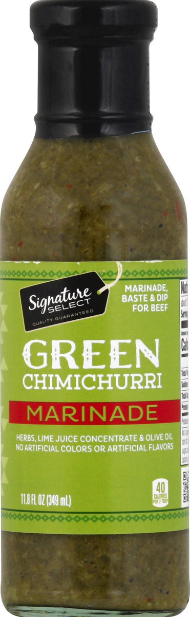 slide 2 of 2, Signature Select Marinade Green Chimichurri, 11.8 fl oz