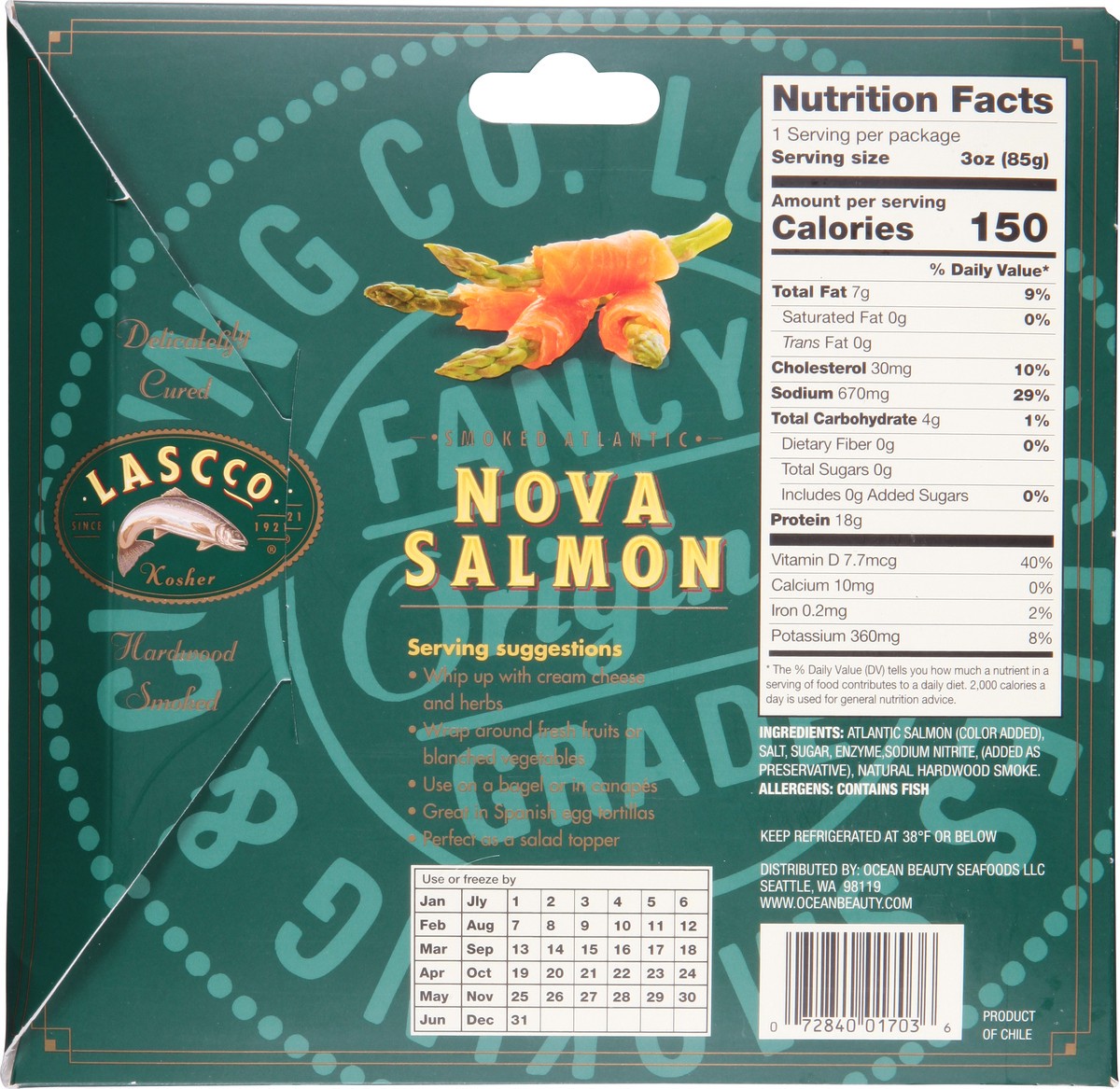 slide 4 of 9, Lascco Nova Salmon 3 oz, 