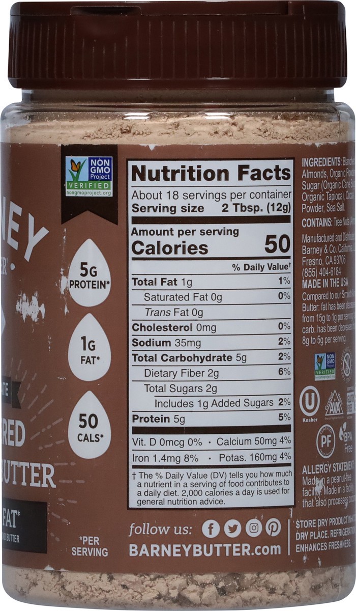 slide 7 of 9, Barney Butter Powdered Chocolate Almond Butter 8 oz, 8 oz