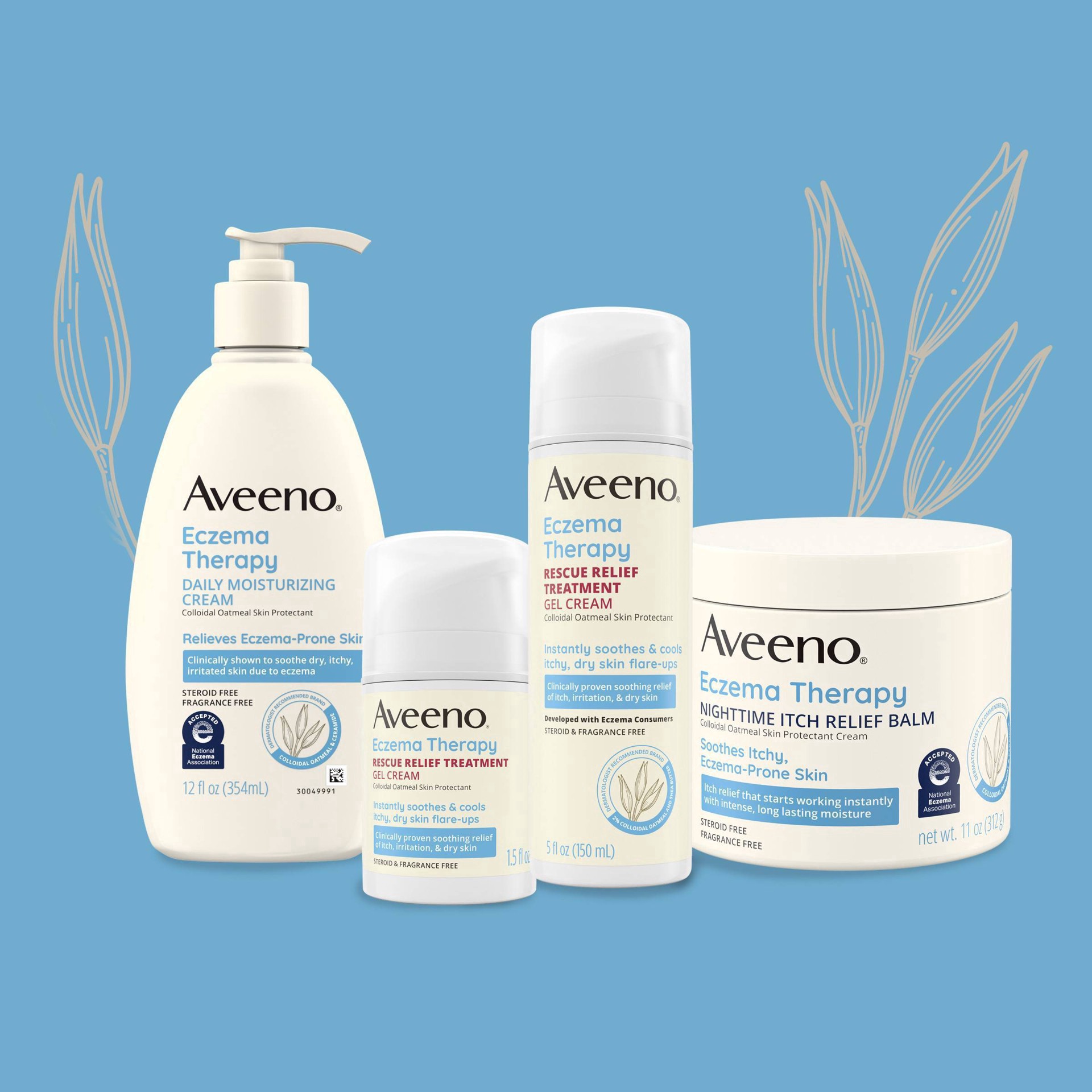 slide 2 of 7, Aveeno Eczema Therapy Rescue Body Lotion - 5 fl oz, 5 fl oz