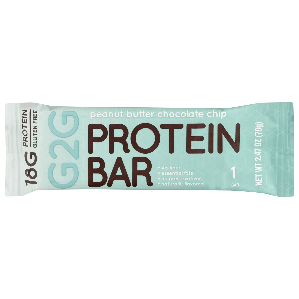slide 1 of 1, G2G Protein Bar Peanut Butter Chocolate Chip, 2.47 oz