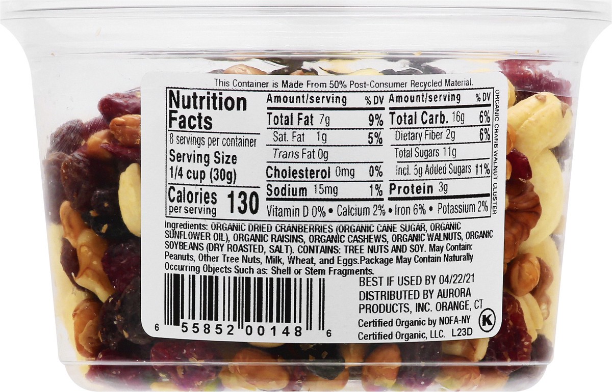 slide 11 of 12, Aurora Natural Organic Cranberry Walnut Cluster 9 oz, 9 oz