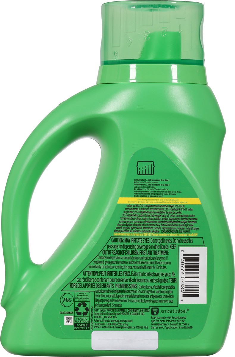 slide 8 of 13, Gain +Ultra Oxi 2 in 1 Oxiboost + Waterfall Delight Detergent 46 fl oz, 46 fl oz