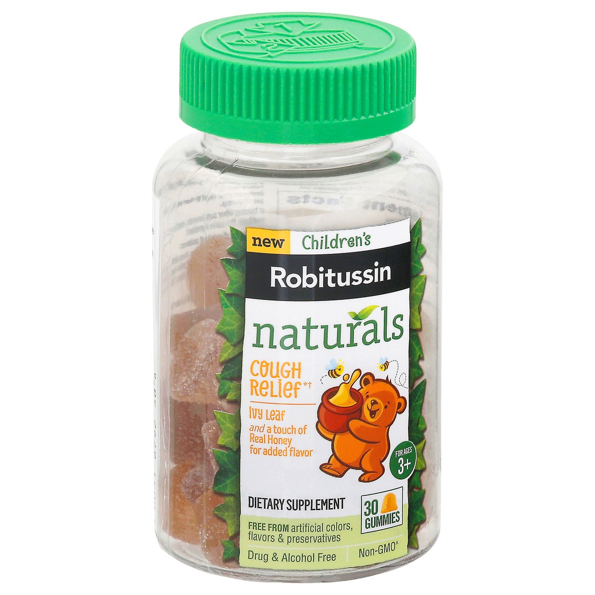 slide 3 of 9, Robitussin Naturals Children's Cough Relief 30 Gummies, 30 ct