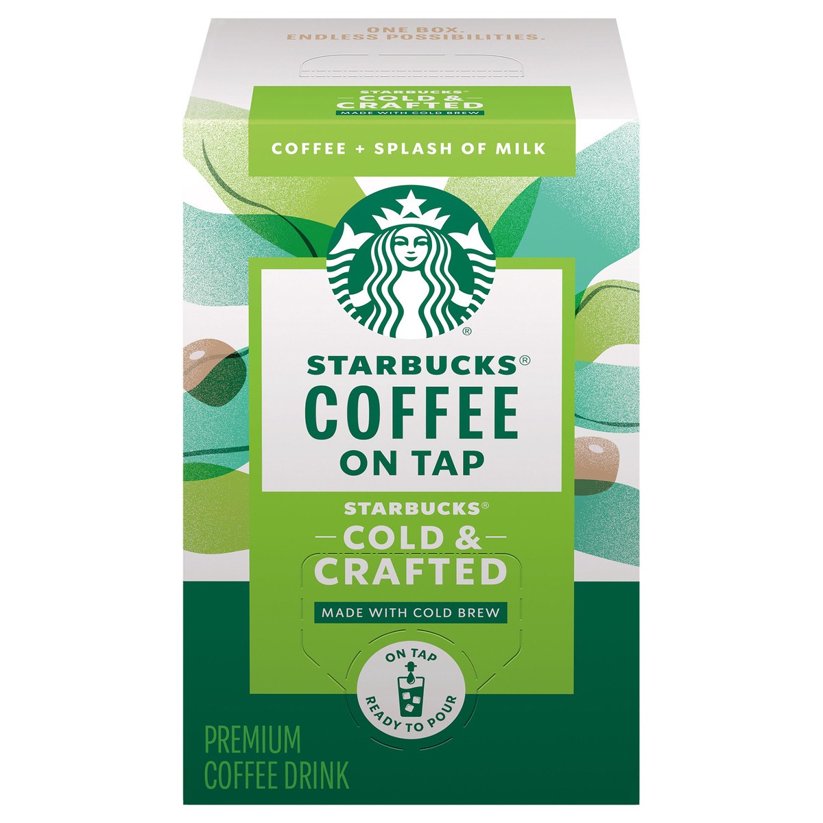 slide 1 of 11, Starbucks Cold & Crafted Premium Coffee Drink with + Splash of Milk 72 Fl Oz, 72 fl oz