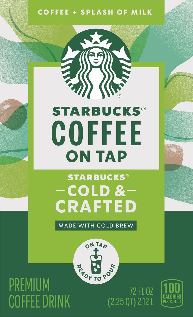 slide 8 of 11, Starbucks Cold & Crafted Premium Coffee Drink with + Splash of Milk 72 Fl Oz, 72 fl oz
