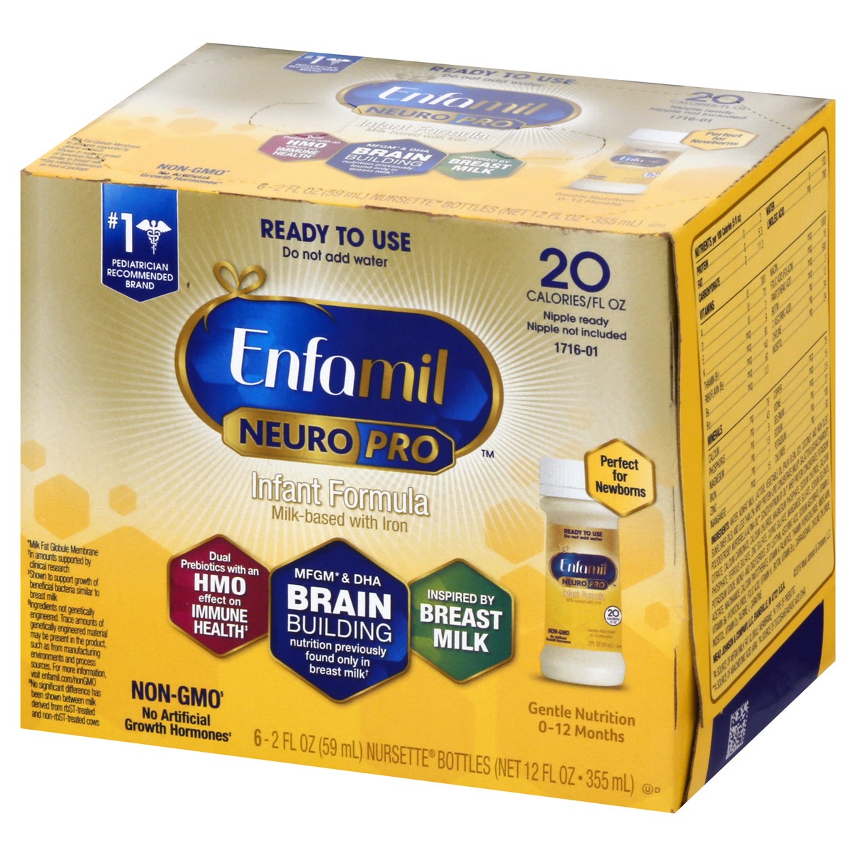 slide 2 of 13, Enfamil NeuroPro Milk-Based with Iron Infant Formula 6 ea, 6 ct; 2 fl oz