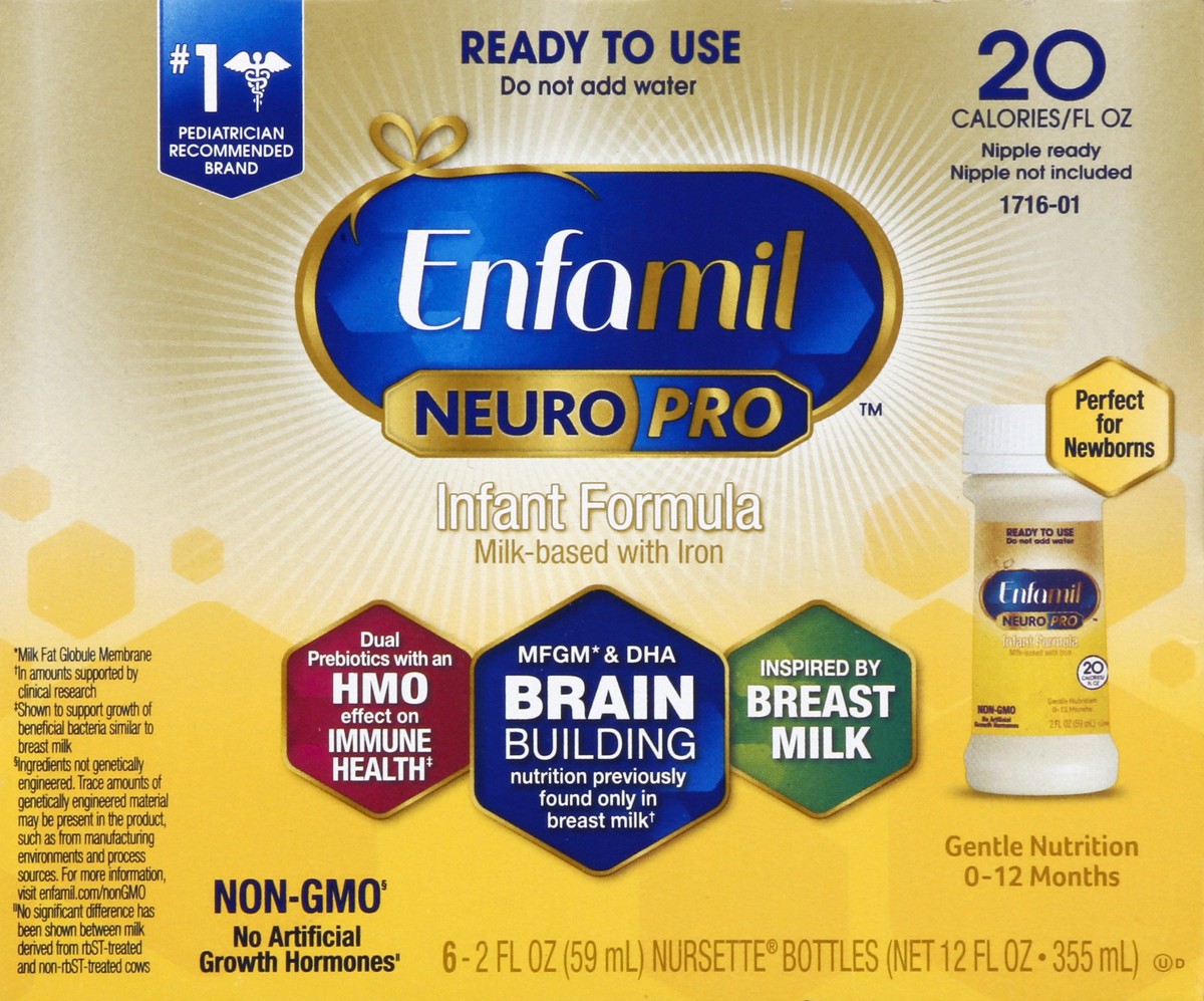 slide 5 of 13, Enfamil NeuroPro Milk-Based with Iron Infant Formula 6 ea, 6 ct; 2 fl oz