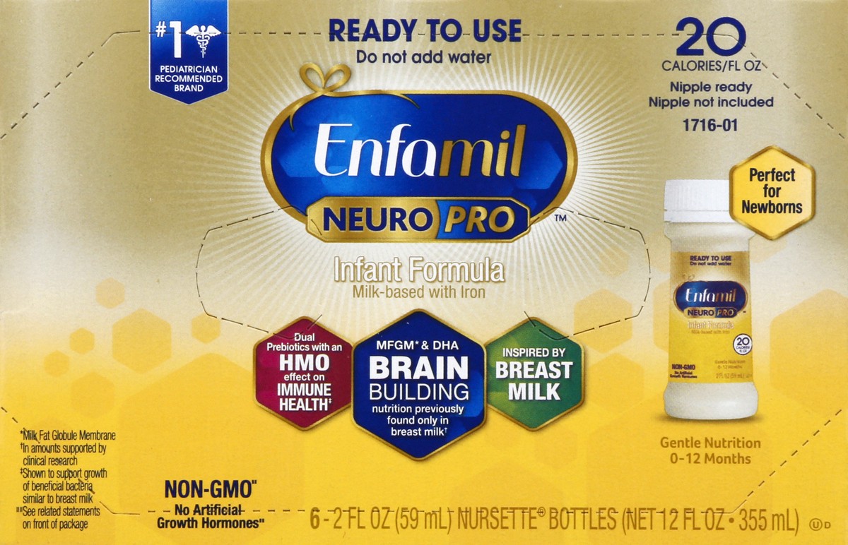 slide 6 of 13, Enfamil NeuroPro Milk-Based with Iron Infant Formula 6 ea, 6 ct; 2 fl oz