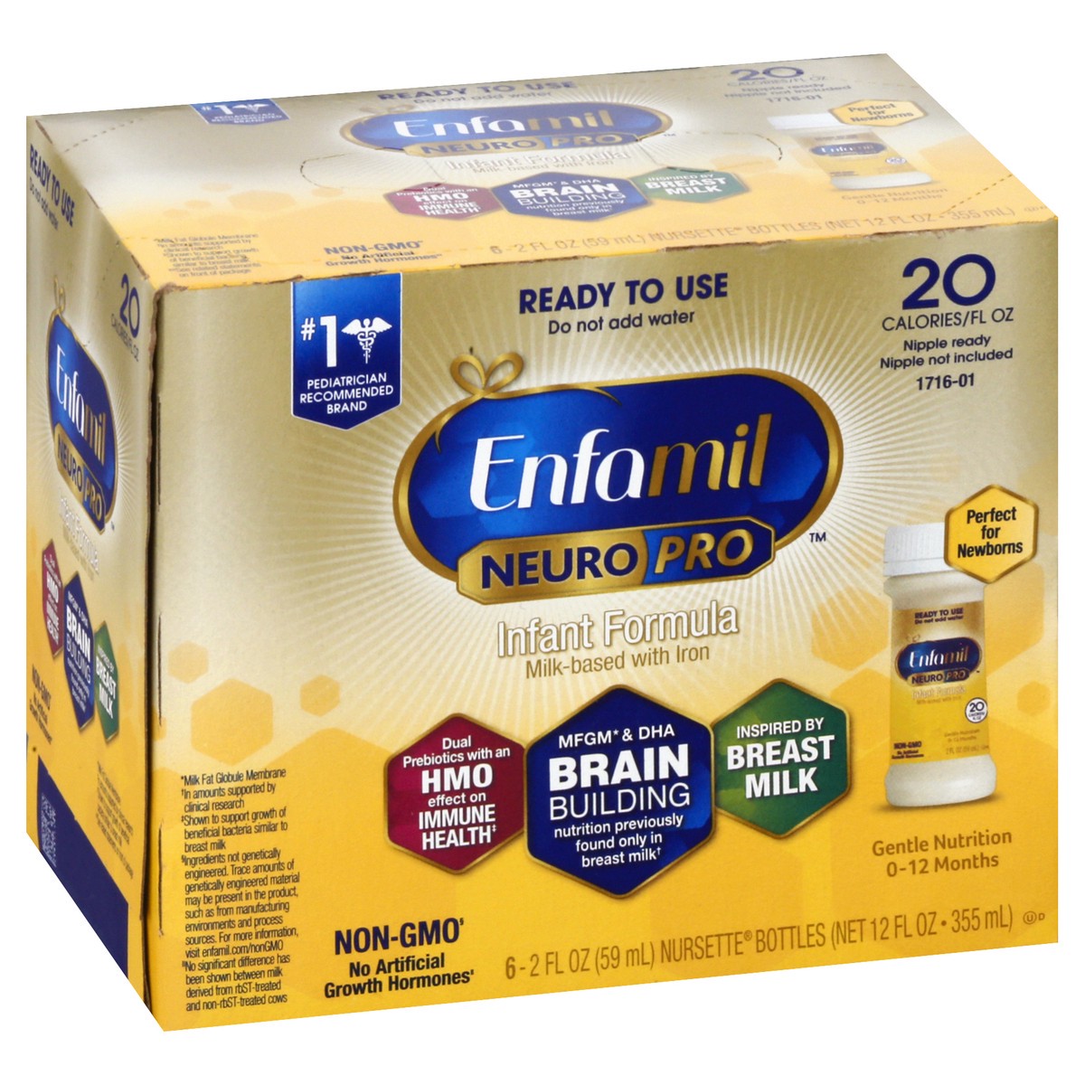 slide 9 of 13, Enfamil NeuroPro Milk-Based with Iron Infant Formula 6 ea, 6 ct; 2 fl oz