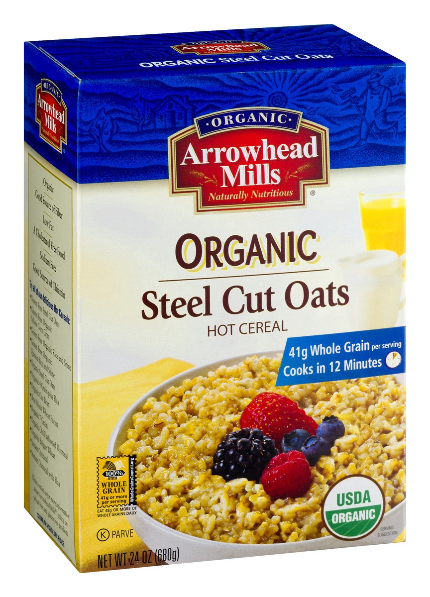 slide 4 of 9, Arrowhead Mills Steel Cut Oats Organic Hot Cereal, 24 oz