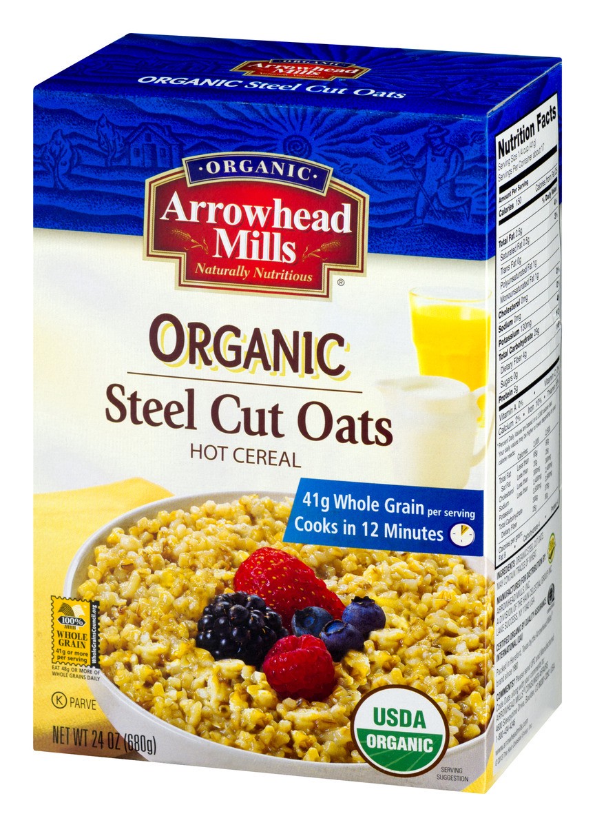 slide 3 of 9, Arrowhead Mills Steel Cut Oats Organic Hot Cereal, 24 oz