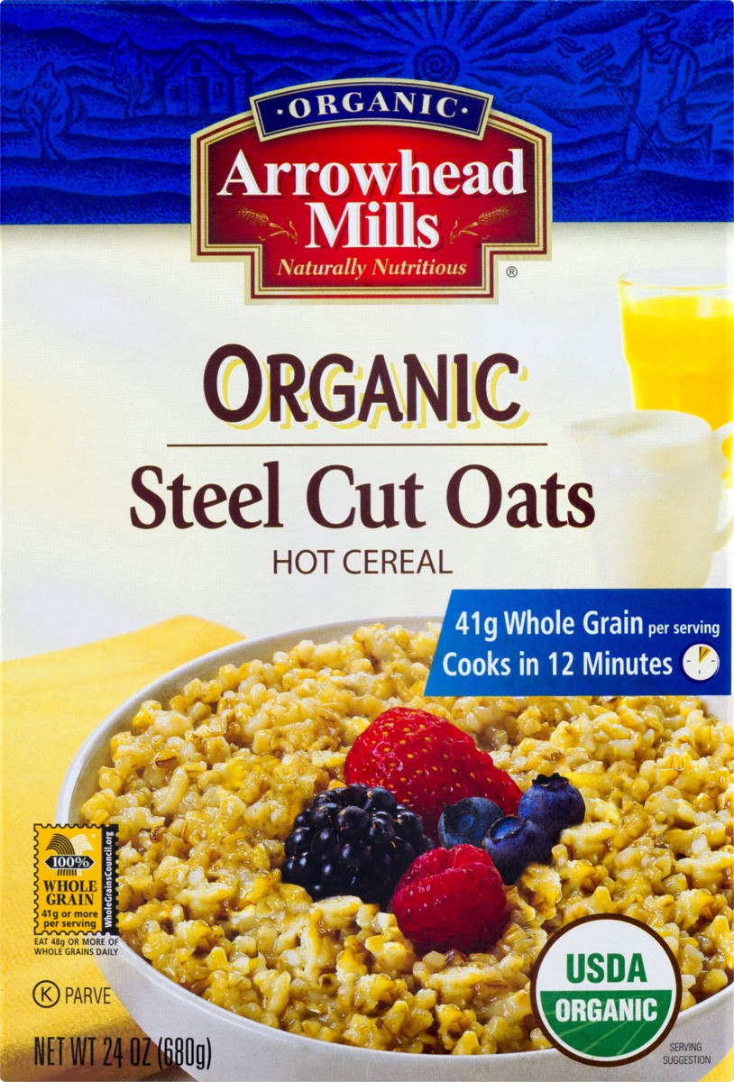 slide 5 of 9, Arrowhead Mills Steel Cut Oats Organic Hot Cereal, 24 oz