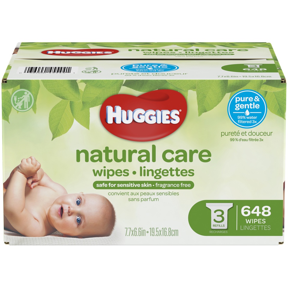 slide 1 of 1, Huggies Natural Care Baby Wipes Case, 648 ct