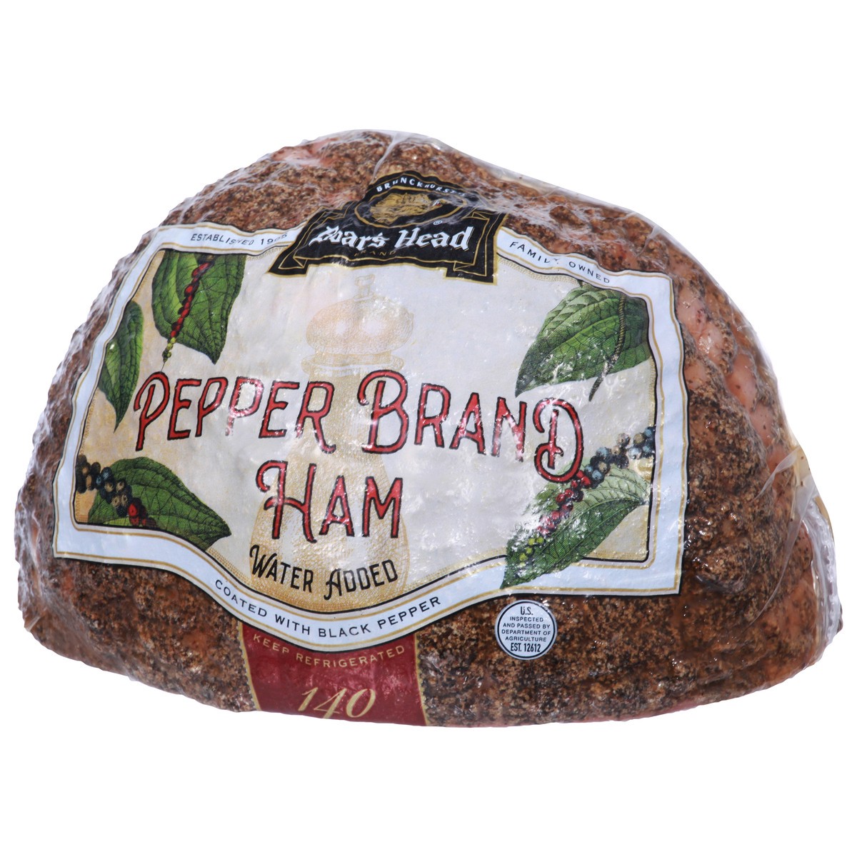 slide 4 of 9, Boar's Head Water Added Pepper Brand Ham 1 ea, per lb