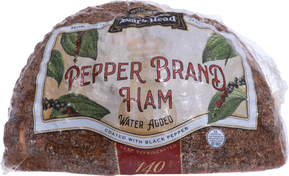 slide 9 of 9, Boar's Head Water Added Pepper Brand Ham 1 ea, per lb