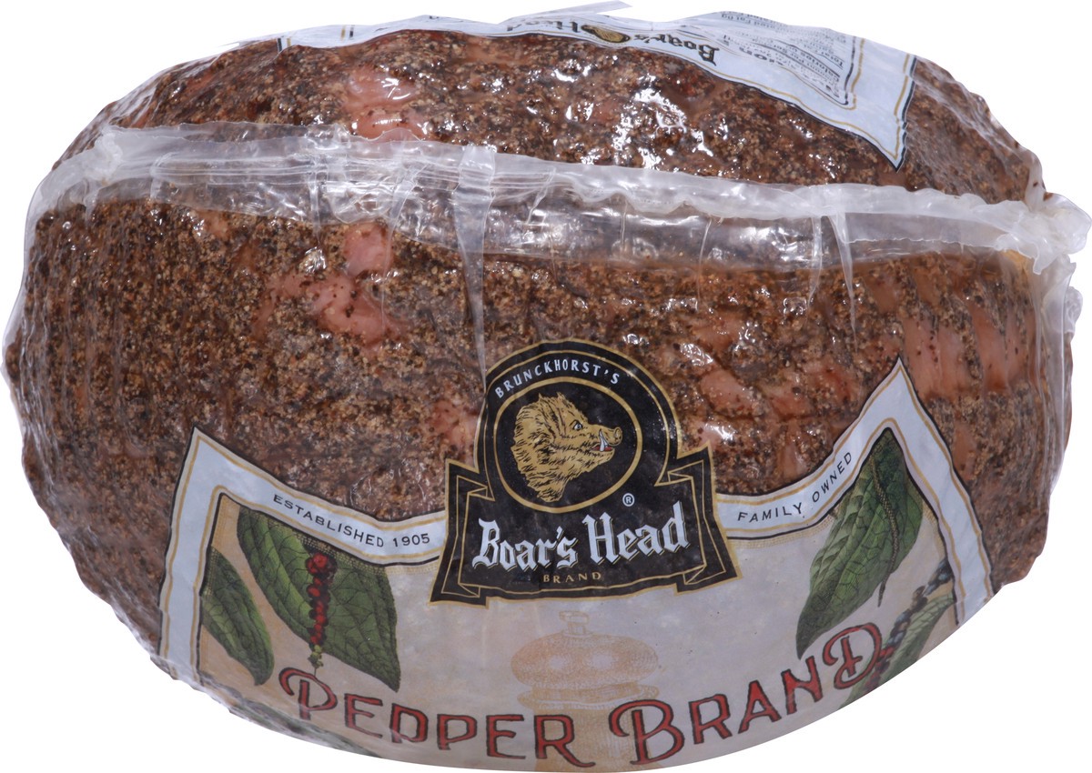 slide 8 of 9, Boar's Head Water Added Pepper Brand Ham 1 ea, per lb