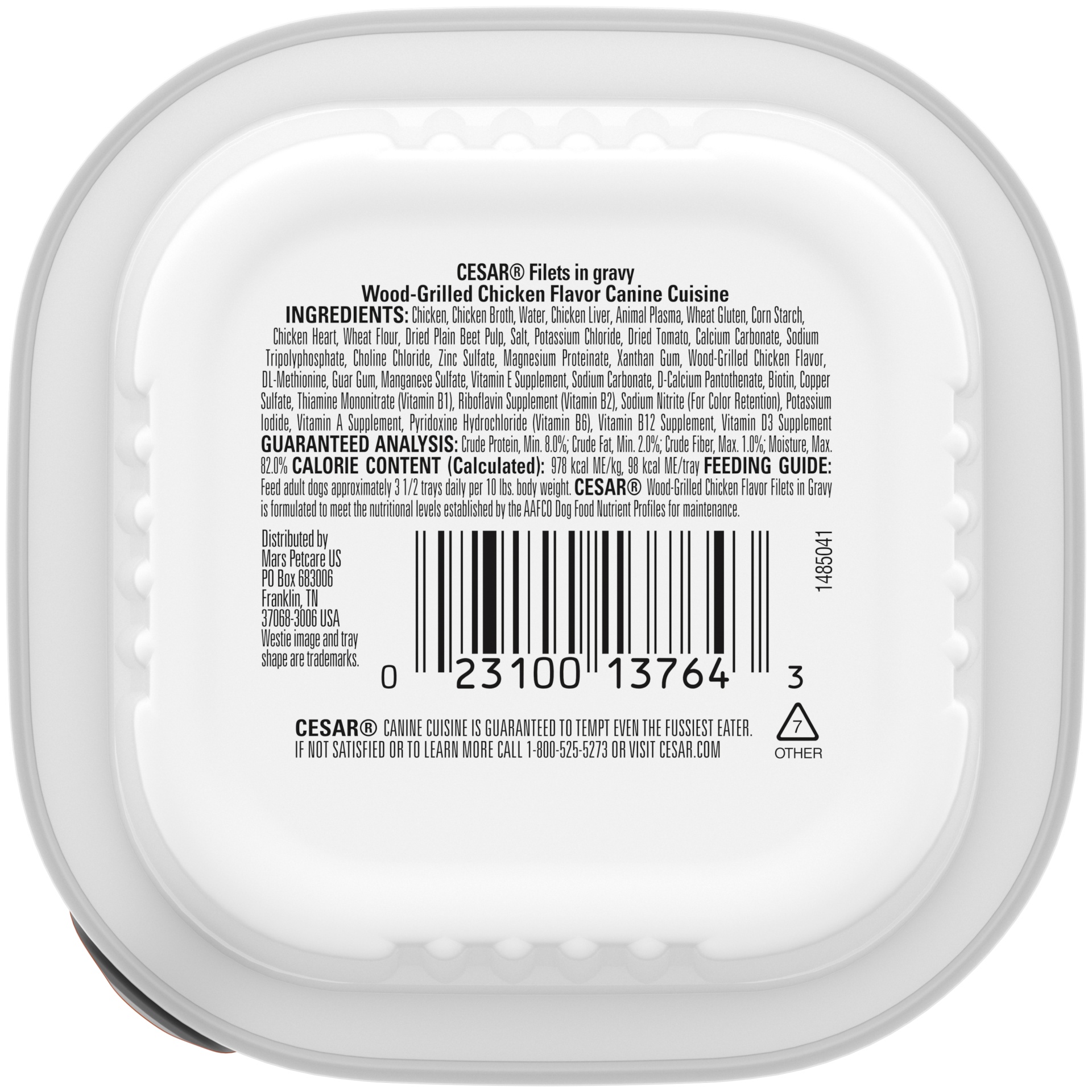 slide 2 of 7, Cesar Filets In Gravy Adult Soft Wet Dog Food Wood-Grilled Chicken Flavor, 3.5 oz