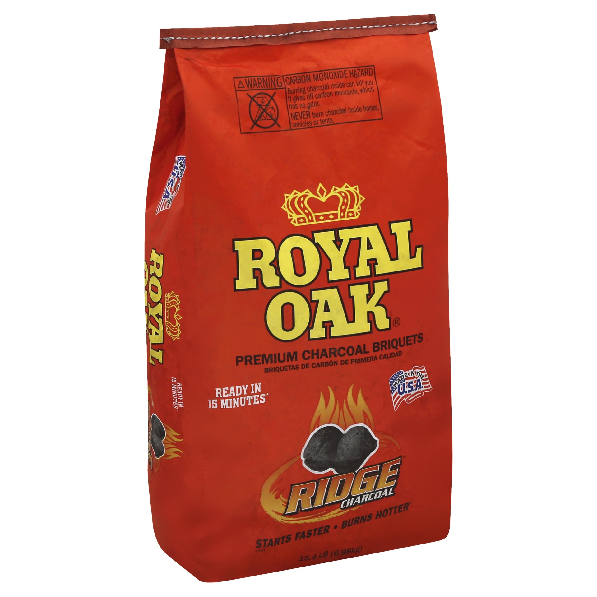 slide 1 of 1, Royal Oak Premium Ridge Charcoal Briquets, 15.4 lb