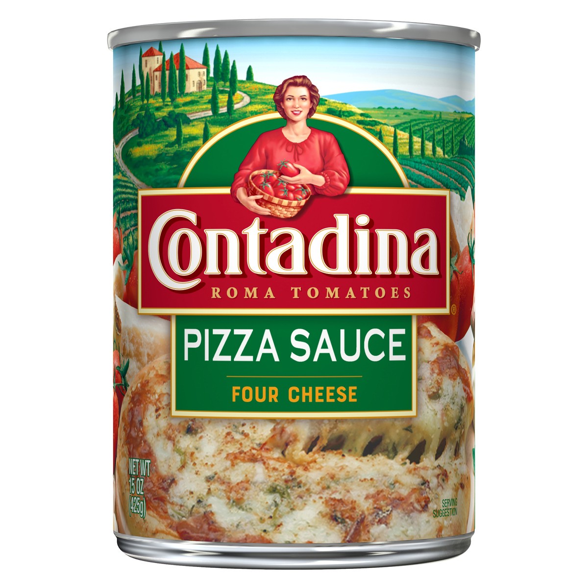 slide 3 of 7, Contadina Roma Tomatoes Four Cheese Pizza Sauce 15 oz Can, 15 oz