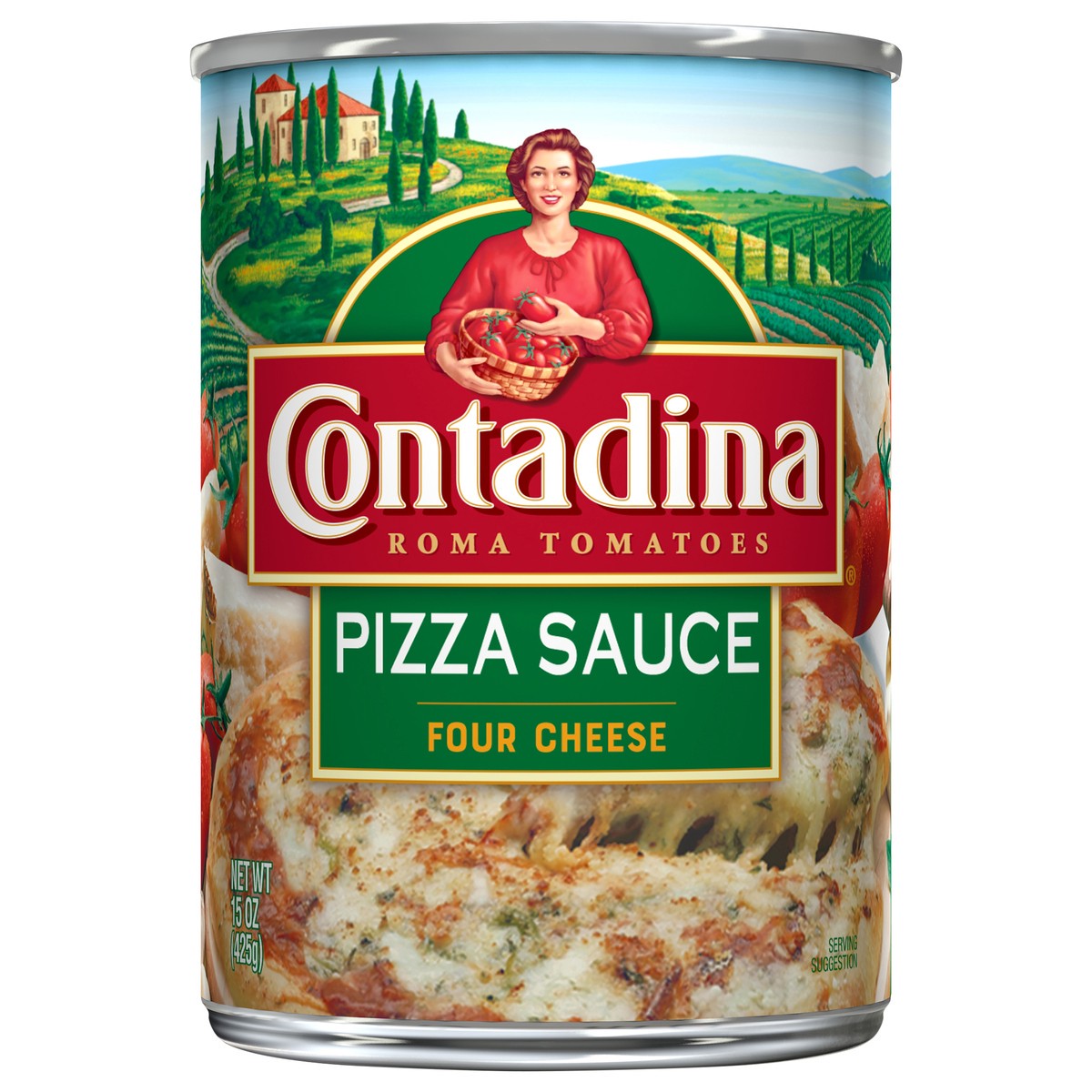 slide 5 of 7, Contadina Roma Tomatoes Four Cheese Pizza Sauce 15 oz Can, 15 oz