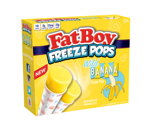 slide 1 of 1, Fat Boy Freeze Pop Wild Banana, 6 ct