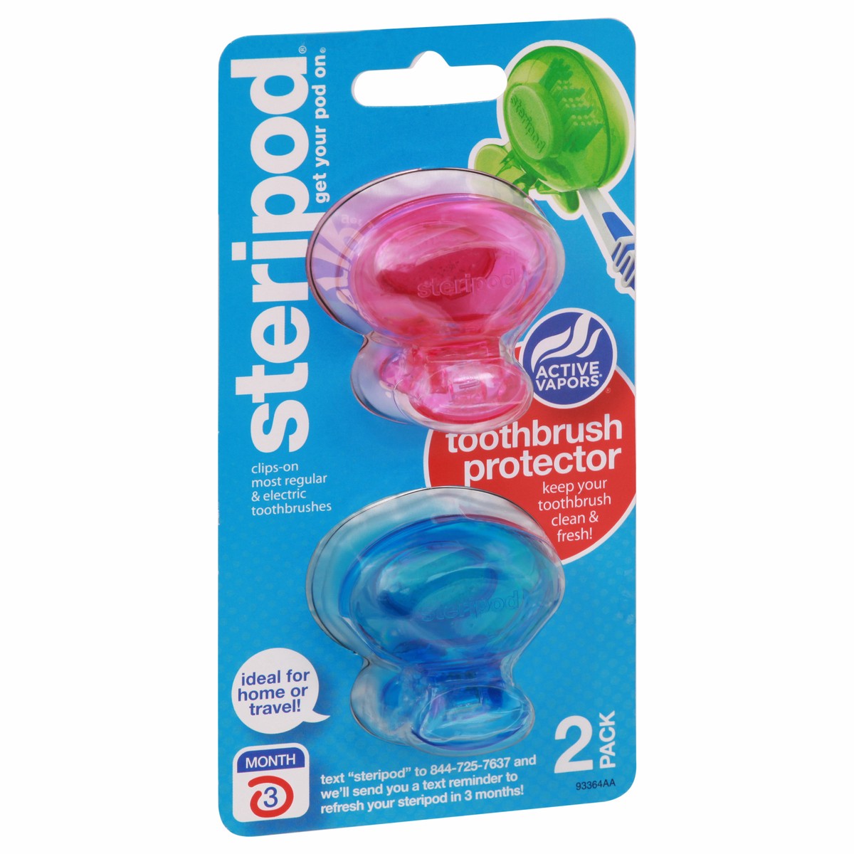 slide 3 of 9, Steripod 2 Pack Toothbrush Protector 2 ea, 2 ct