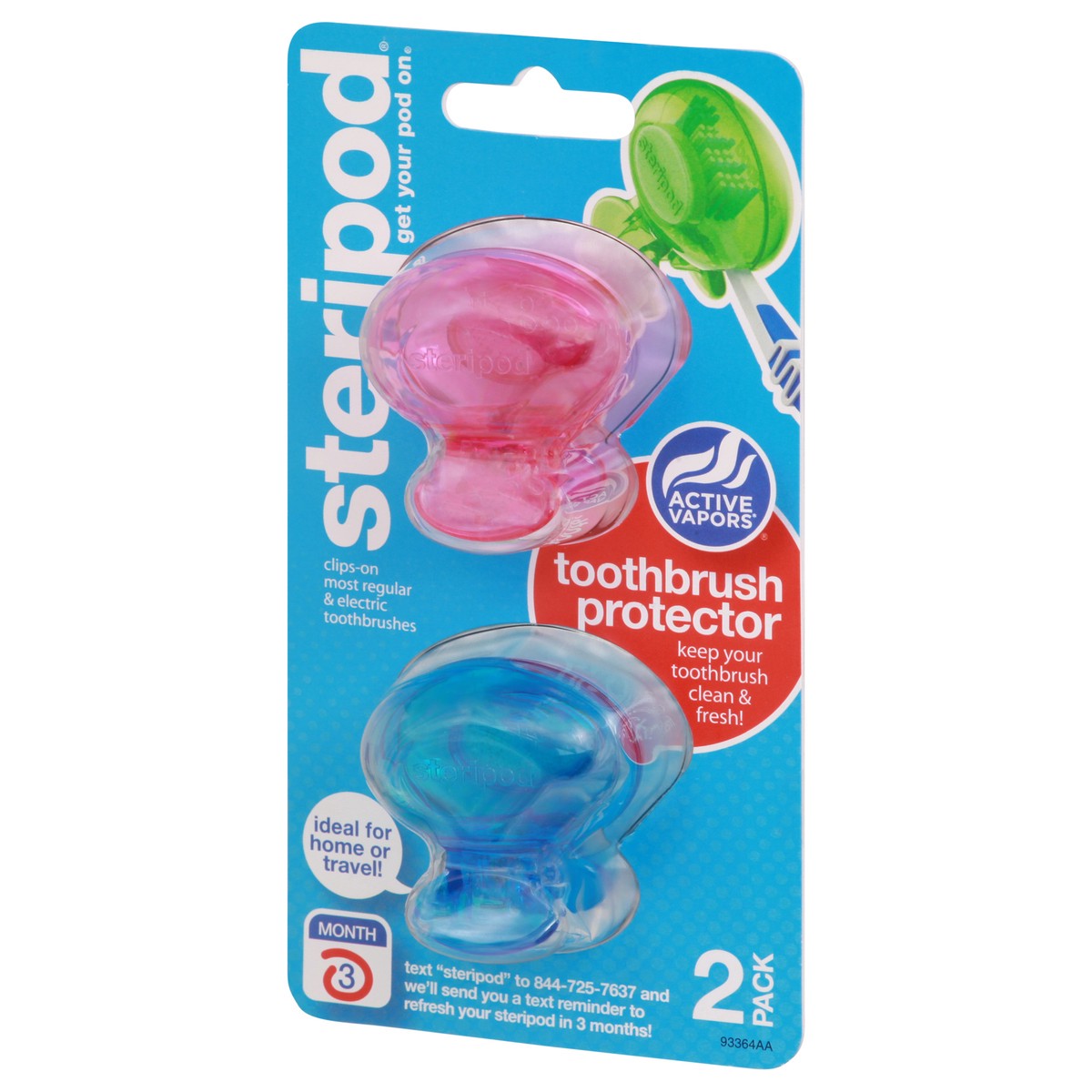 slide 4 of 9, Steripod 2 Pack Toothbrush Protector 2 ea, 2 ct