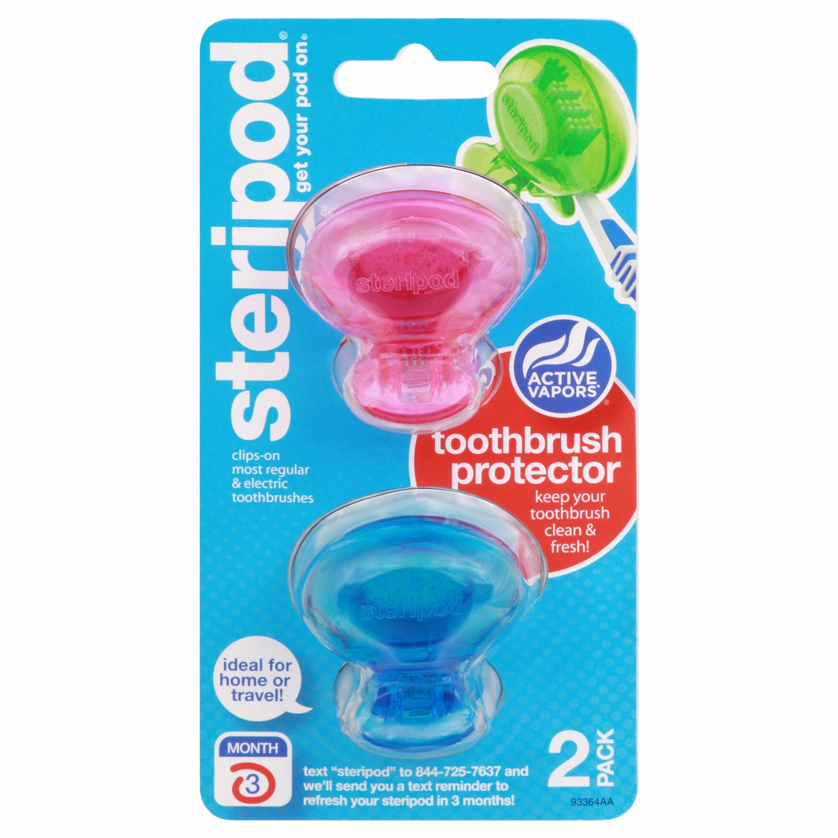 slide 7 of 9, Steripod 2 Pack Toothbrush Protector 2 ea, 2 ct