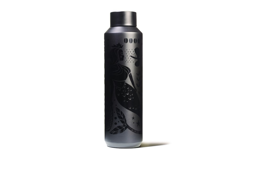 slide 1 of 1, Starbucks Stainless Steel Water Bottle - Black Matte, 20 oz