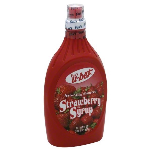 slide 1 of 2, Fox's U-Bet Strawberry Syrup - 20 oz, 20 oz