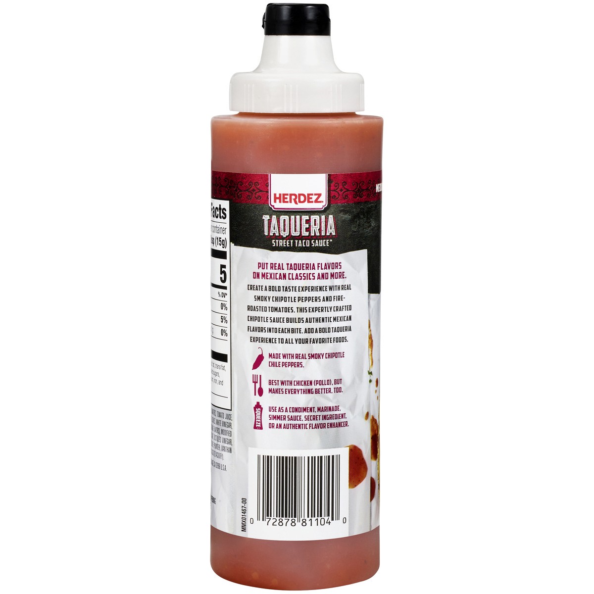 slide 7 of 11, Herdez Medium Smoky Chipotle Taqueria Street Taco Sauce 9 oz. Squeeze Bottle, 9 oz